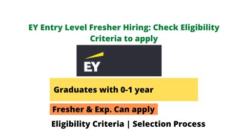 Ey Entry Level Fresher Hiring Check Eligibility Criteria To Apply Seekajob