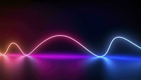 3d Rendering The Abstract Background Of Colorful Neon Wavy Lines Glowing In The Dark Modern