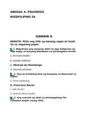 Dhan Doc Abegail A Polvoriza Bsedfilipino A Gawain A Panuto