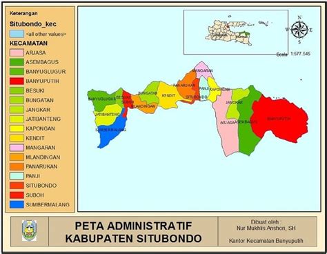 Gambar Peta Kabupaten Situbondo Provinsi Jawa Timur Ukuran Besar HD