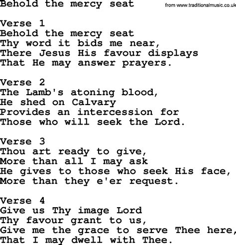 Behold The Mercy Seat Apostolic And Pentecostal Hymns And Gospel Songs Lyrics And Pdf