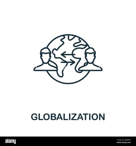 Globalization Icon Monochrome Simple Company Structure Icon For