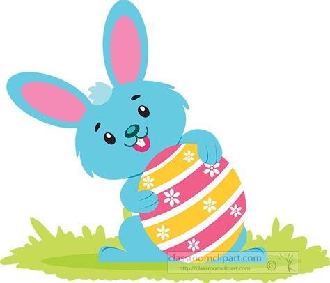 Easter Clipart Cute Rabbit With Easter Egg Clipart Classroom Clipart