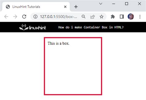 Creating Box In Html