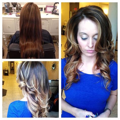 Beforeafter Ombré Balayage Honey Highlights Long Hair Styles Hair Styles Ombre Balayage