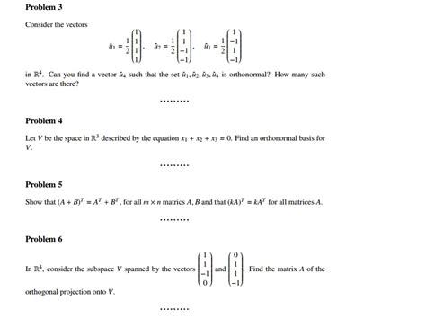 Solved Consider The Vectors U 1 1 2 [1 1 1 1] U 2