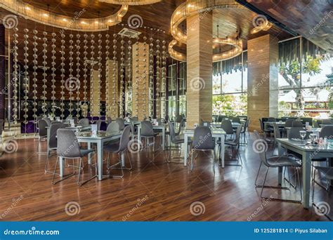 Beautiful Breakfast Area at Luxury Hotel Stock Photo - Image of daytime ...