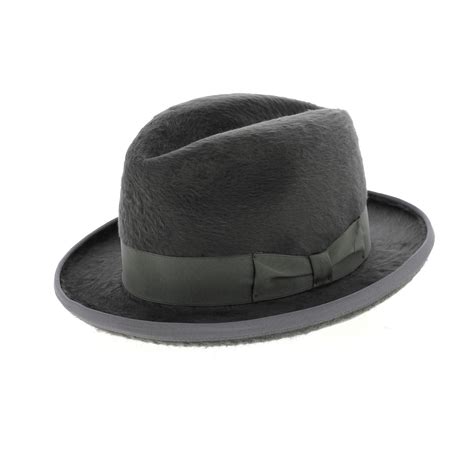 Chapeau Homburg Francois Mitterrand Gris Reference