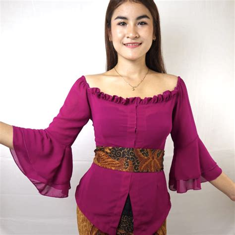 Jual Kebaya Jadi Sabrina Lengan Terompet Kebaya Sabrina Modern