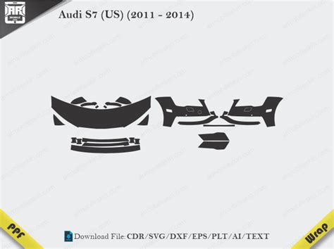 Audi S7 Us 2011 2014 Car Ppf Cutting Template Armobileskin