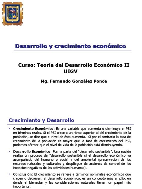 Introducción Al Desarrollo Económico Pdf Crecimiento Económico