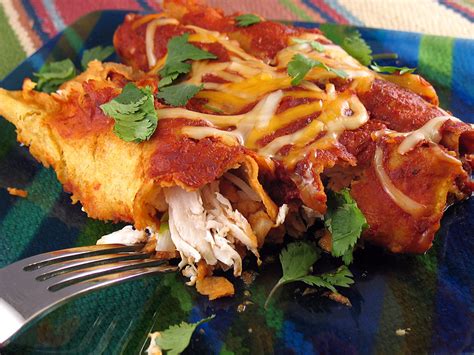 Chicken Enchiladas With Red Sauce We [heart] Food