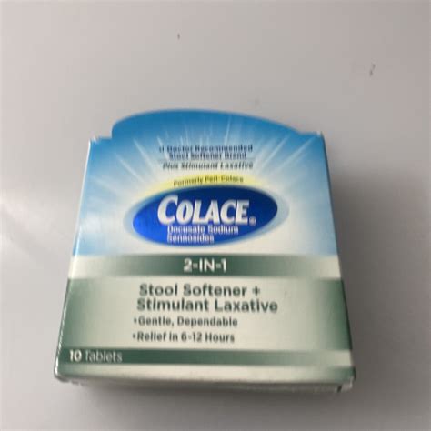 Colace Docusate Sodium In Stool Softener Stimulant Laxative