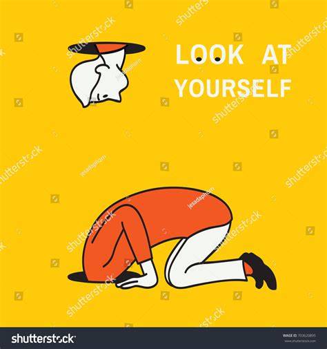 Abstract Vector Illustration Man Kneel Down Stock Vector Royalty Free