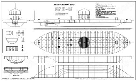 USS Monitor plans Model Sailing Ships, Model Ships, Boat Building ...