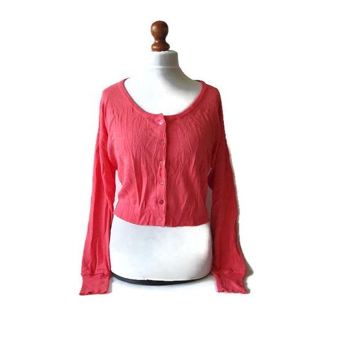 Coral Cardigan Etsy