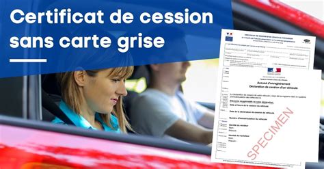 Certificat De Cession Sans Carte Grise