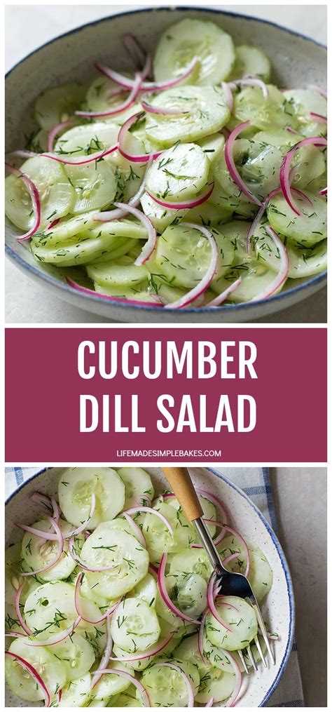 Cucumber Dill Salad {quick Refreshing} Life Made Simple