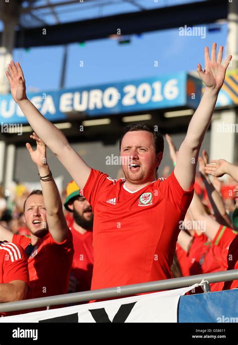 Wales Fans In The Stands Show Their Support During The Uefa Euro 2016