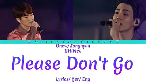 Shinee Please Don T Go Lyrics Ger Eng Youtube