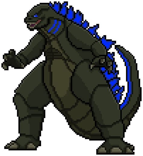 Pixilart Godzilla Pixel Art By Kidkinobi