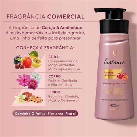 Hidratante Des Corporal Eudora Instance Cereja e Amêndoas 400ML