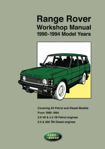 Range Rover 1990 1994 Workshop Manual Model Motoring Books Chaters