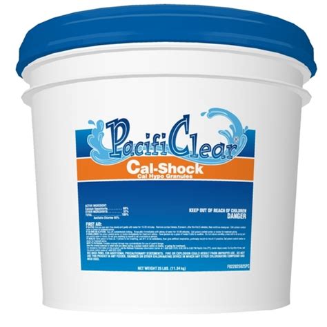 Pacificlear F022025025pc Cal Shock Pool Chemical 25 Lb Pail Granular