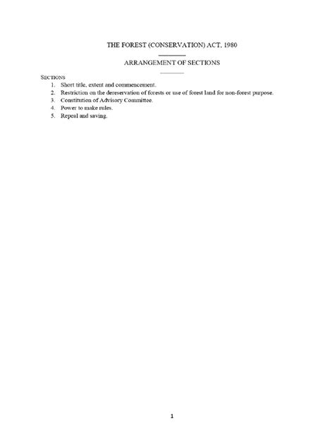 The Forest (Conservation) Act, 1980 | Download Free PDF | Repeal | Statutory Law