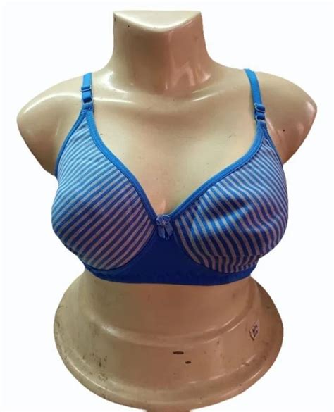 Beginners Blue Lycra Cotton Printed Bra Size 32 Striped At Rs 80piece In New Delhi