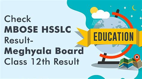 Check MBOSE HSSLC Result Meghalaya Board Class 12th Result