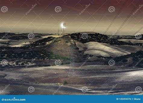 Linhas El Tricas El Tricas Em Uma Luz Misteriosa Foto De Stock Imagem