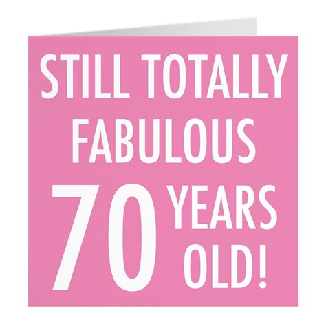 70th Birthday Card Fabulous Hunts England