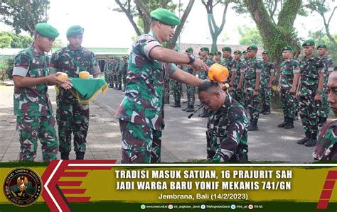 TNI AD On Twitter Tradisi Masuk Satuan 16 Prajurit Sah Jadi Warga