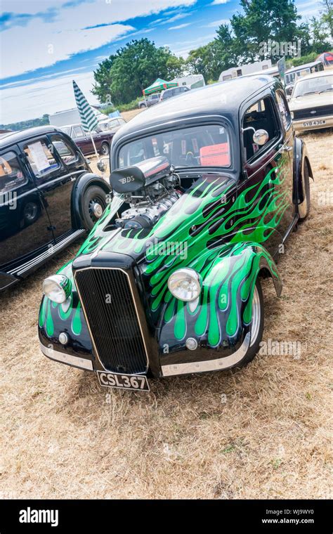 A 1948 Ford Anglia Hot Rod At The 2018 Low Ham Steam Rally Somerset