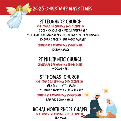 Christmas Mass Times Catholic Diocese Of Broken Bay