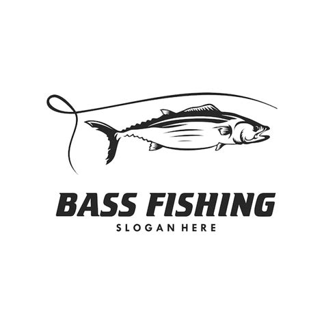 Premium Vector Bass Fishing Logo Design Template