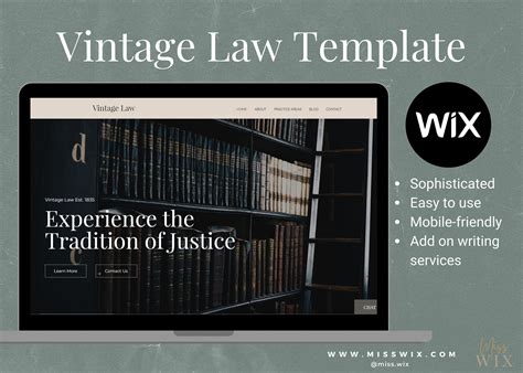 Law Firm WIX Website Template | VINTAGE Law Practice | Website Design
