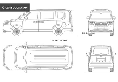 Honda Stepwgn Vector Drawing | DWG