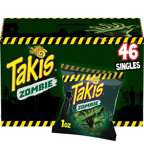 Takis Zombie Habanero And Cucumber Flavor Tortilla Chips 1 Ounce 46 Pack