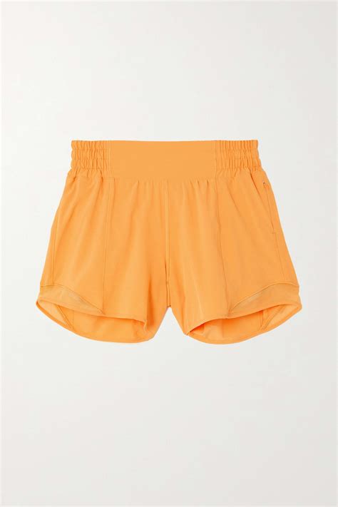LULULEMON Hotty Hot High Rise Mesh Paneled Stretch Recycled Swift Shorts NET A PORTER