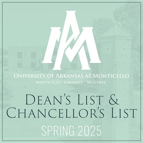 uam announces deans  chancellors lists  spring  semester