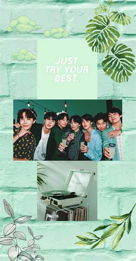 Bts Aesthetic Bts Green Mint Hd Phone Wallpaper Peakpx