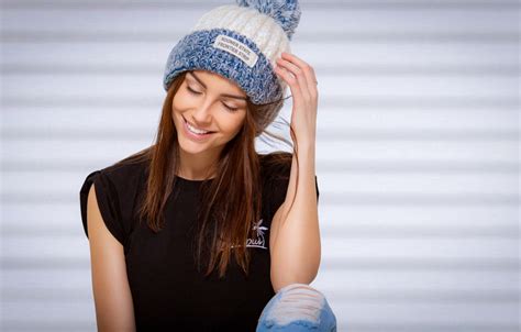 Wallpaper Girl Hat Smile Model Pretty Face Brunette Pose For Mobile And Desktop Section