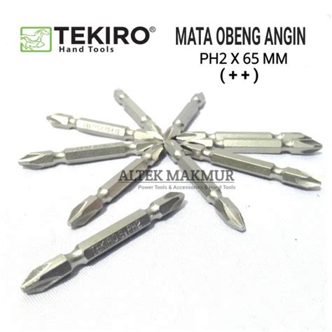 Jual TEKIRO MATA OBENG ANGIN PENDEK PH2X65MM PLUS PLUS MATA OBENG BOR