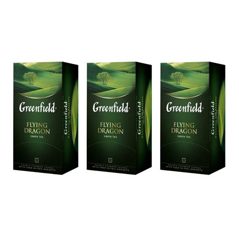 Чай зеленый Greenfield Flying Dragon 25 пакетиков 3 штуки - купить с ...