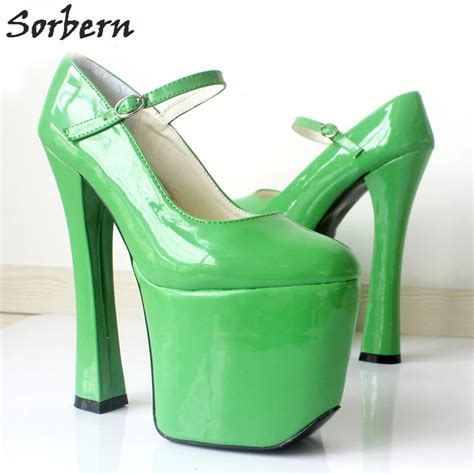 Sorbern Women Sandals Plus Size Buckle Strap Spike Heels Peep Toe