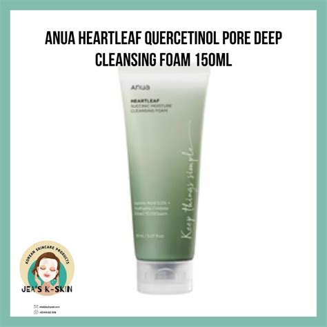 ANUA Heartleaf Quercetinol Pore Deep Cleansing Foam 150mL Shopee