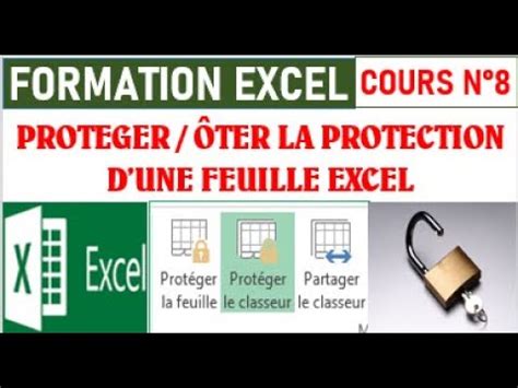 Formation Excel Cours N Proteger Ou Oter La Protection D Une Feuille