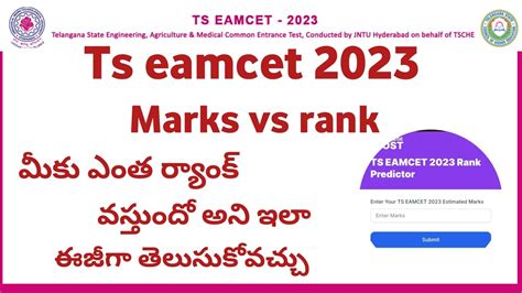 Ts Eamcet Marks Vs Rank Ts Eamcet Rank Predictor Marks Vs